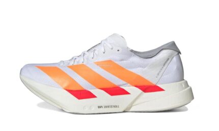 Adidas Adizero Adios Pro 4 White Lucid Orange Red authentique