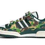 Adidas Forum 84 Low Bape 30th Anniversary Green Camo authentique
