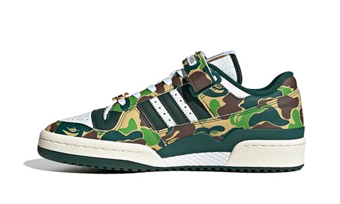 adidas-forum-84-low-bape-30th-anniversary-green-camo-201005 Adidas Forum 84 Low Bape 30th Anniversary Green Camo authentique