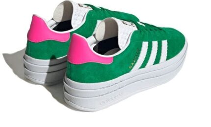 Adidas Gazelle Bold Green Lucid Pink - vue 2