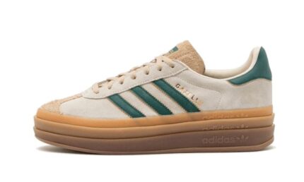 Adidas Gazelle Bold Magic Beige Collegiate Green authentique