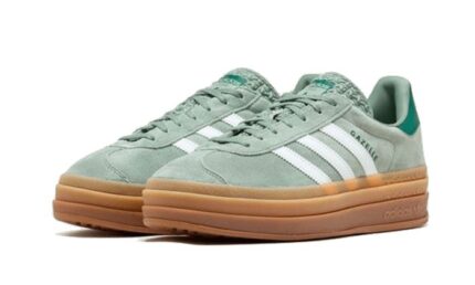 Adidas Gazelle Bold Silver Green - vue 2