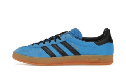 Adidas Gazelle Indoor Bright Blue Black Gum authentique