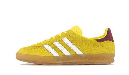 Adidas Gazelle Indoor Bright Yellow Burgundy authentique