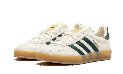Adidas Gazelle Indoor Cream White Collegiate Green Gum - vue 2