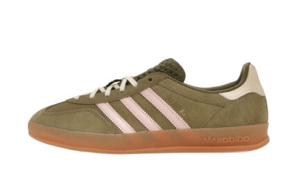 Adidas Gazelle Indoor Focus Olive Clear Pink authentique