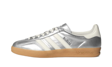 Adidas Gazelle Indoor Silver Metallic Core White authentique