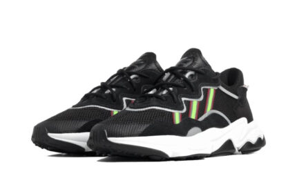 Adidas Ozweego Core Black Solar Green - vue 2