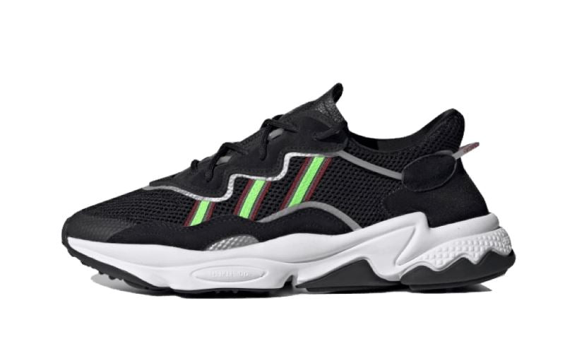 adidas-ozweego-core-black-solar-green-748417 Adidas Ozweego Core Black Solar Green authentique