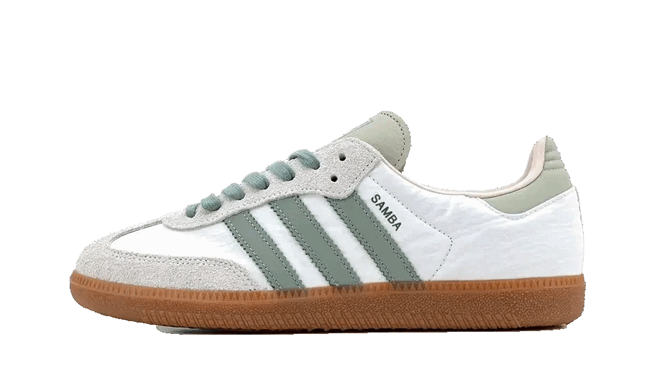 adidas-samba-og-cloud-white-silver-green-203618 Adidas Samba OG Cloud White Silver Green authentique