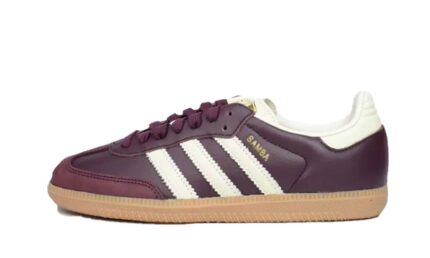 Adidas Samba OG Maroon Gold Metallic authentique