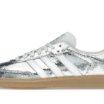 Adidas Samba OG Silver Metallic Cracked Leather authentique