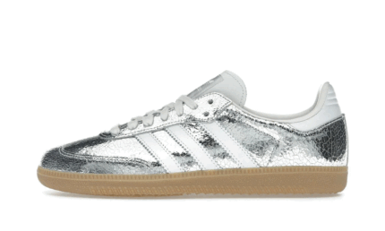 Adidas Samba OG Silver Metallic Cracked Leather authentique
