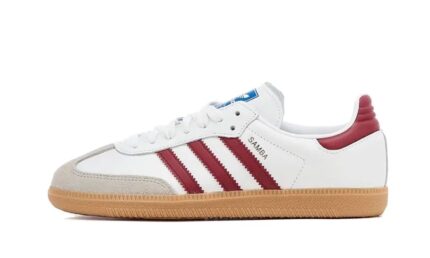 Adidas Samba OG White Burgundy Gum authentique