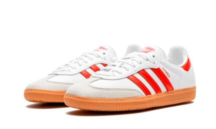 Adidas Samba OG White Solar Red Gum - vue 2