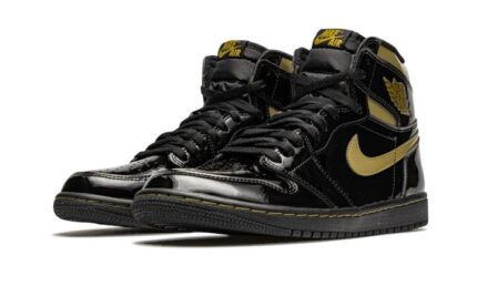 Air Jordan 1 High Black Metallic Gold - vue 2
