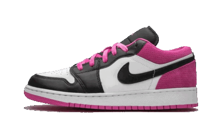 Air Jordan 1 Low Black Active Fuchsia authentique
