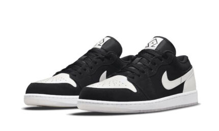 Air Jordan 1 Low Black White Diamond - vue 2