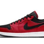 Air Jordan 1 Low Reverse Bred Pebbled Swoosh authentique