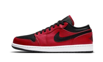 Air Jordan 1 Low Reverse Bred Pebbled Swoosh authentique