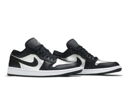 Air Jordan 1 Low SE Black Metallic Silver - vue 2