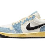 Air Jordan 1 Low SE WRMK Sashiko Denim authentique
