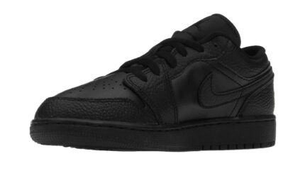 Air Jordan 1 Low Tumbled Leather Black - vue 2
