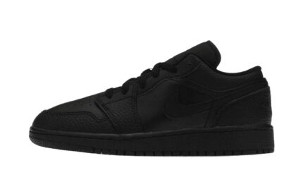 Air Jordan 1 Low Tumbled Leather Black authentique