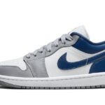 Air Jordan 1 Low White Grey Blue authentique