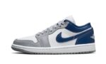 Air Jordan 1 Low White Grey Blue authentique