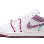Air Jordan 1 Low White Light Bordeaux authentique