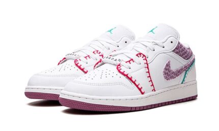 Air Jordan 1 Low White Light Bordeaux - vue 2