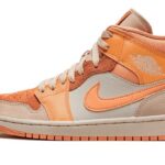 Air Jordan 1 Mid Apricot Orange authentique