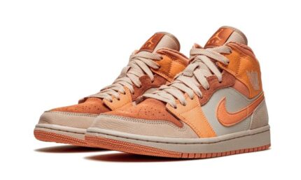 Air Jordan 1 Mid Apricot Orange - vue 2