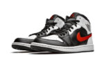 Air Jordan 1 Mid Black Chile Red White - vue 2