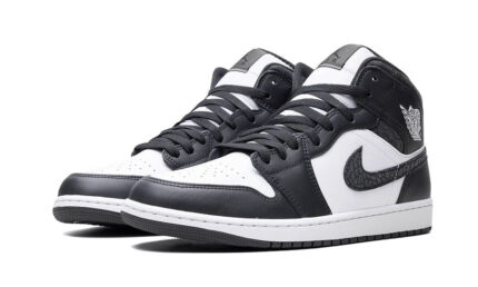 Air Jordan 1 Mid Black Elephant - vue 2