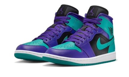 Air Jordan 1 Mid Black Grape - vue 2