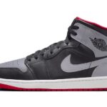 Air Jordan 1 Mid Black Grey Red authentique
