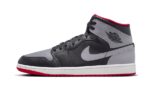 Air Jordan 1 Mid Black Grey Red authentique