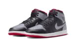 Air Jordan 1 Mid Black Grey Red - vue 2