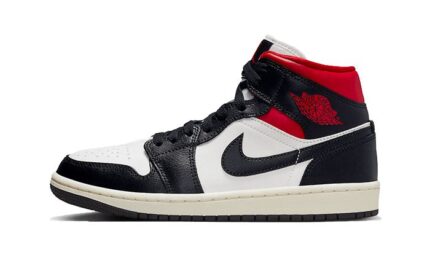 Air Jordan 1 Mid Black Gym Red authentique