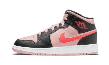 Air Jordan 1 Mid Black Pink Crimson authentique