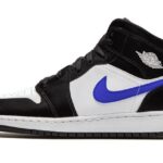 Air Jordan 1 Mid Black Racer Blue White authentique
