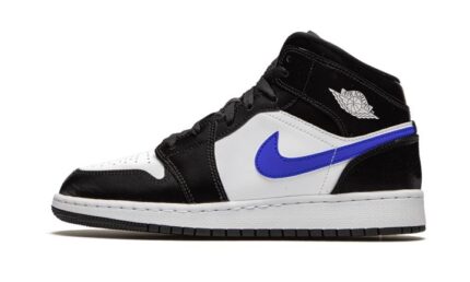 Air Jordan 1 Mid Black Racer Blue White authentique