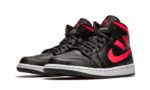 Air Jordan 1 Mid Black Siren Red - vue 2