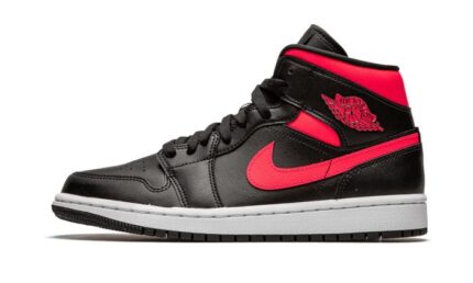 Air Jordan 1 Mid Black Siren Red authentique