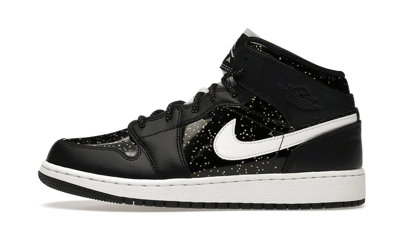 air-jordan-1-mid-black-speckle-374691 Air Jordan 1 Mid Black Speckle authentique