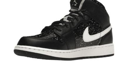 Air Jordan 1 Mid Black Speckle - vue 2