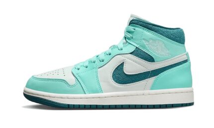 Air Jordan 1 Mid Bleached Turquoise authentique