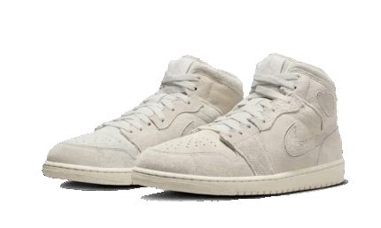 Air Jordan 1 Mid Craft Suede Ivory - vue 2